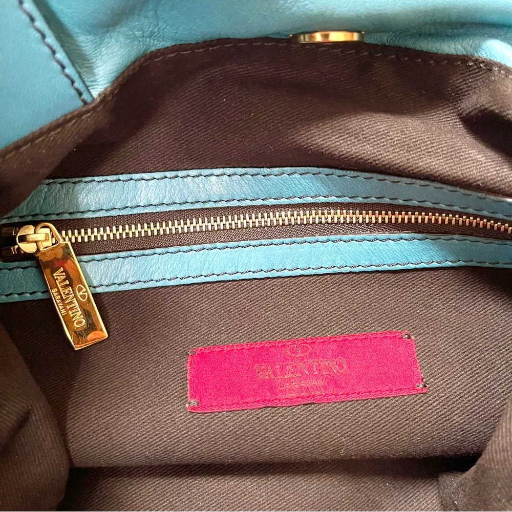 Authentic Rare Valentino Garavani Vertigo Rose Genuine Lambskin Leather Bag